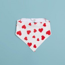 Babador bandana corações