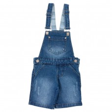 Jardineira Jeans Infantil Gijo Kids Com Puidos