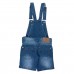 Jardineira Jeans Infantil Gijo Kids Com Puidos